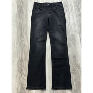 Dailylook Womens Bootcut Jeans Faded Black Stretch Denim Size 37 flare high rise